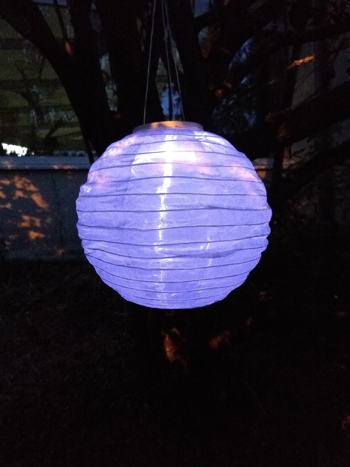 Dehner Premium Lovely Solar-Lampion 28 cm Nylon weiß