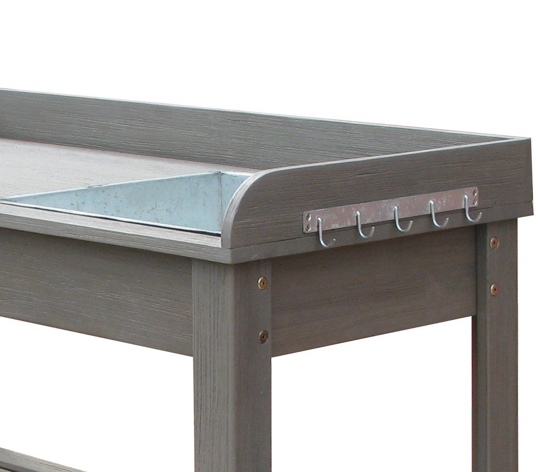 Dehner Montreal Holzpflanztisch grau 110 cm Akazie