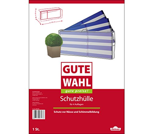 Dehner Gute Wahl Schutzhülle 4 Auflagen 125 cm transparent