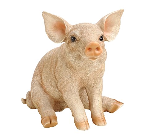 Dehner Premium Lovely Schwein Dekofigur rosa sitzend 34 cm