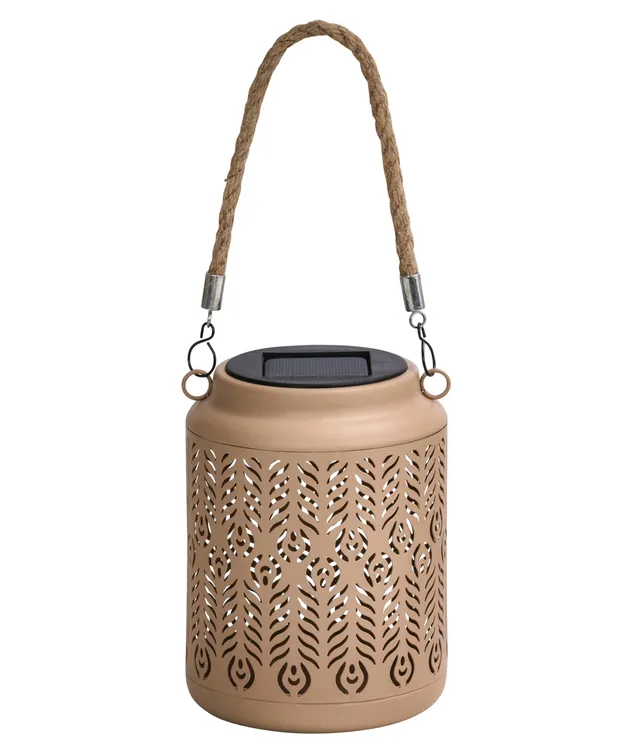 Dehner Chiara Solar Laterne beige Ø 12 cm warmweiß