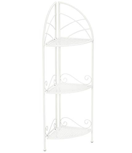 Dehner Luca Eckregal Metall weiß 111x31x31 cm