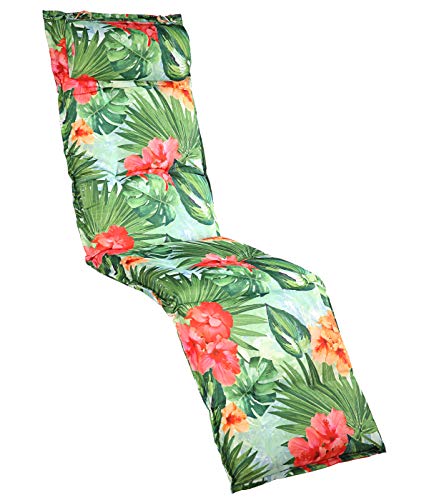 Dehner Varadero Relaxauflage 175x50x8 grün-rot Polyester