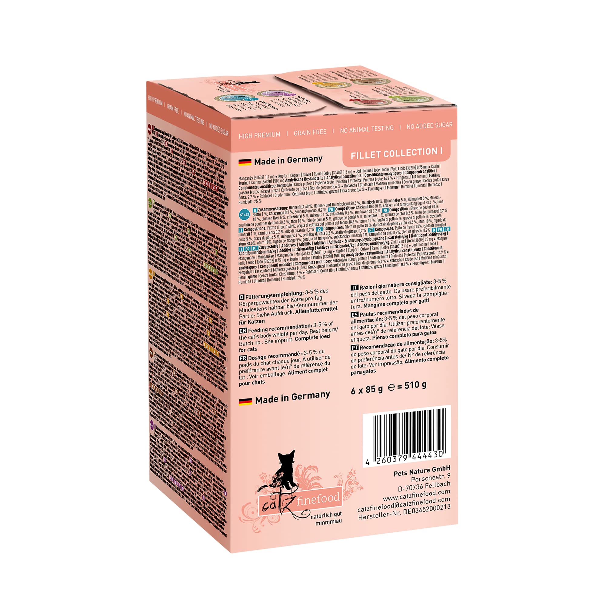 catz finefood Filets Nassfutter Mix Jelly 6x85g getreidefrei