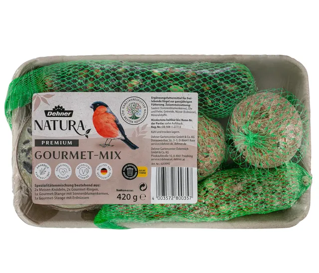 Dehner Natura Premium Wildvogelfutter Spezialitäten-Mix 420g Netz