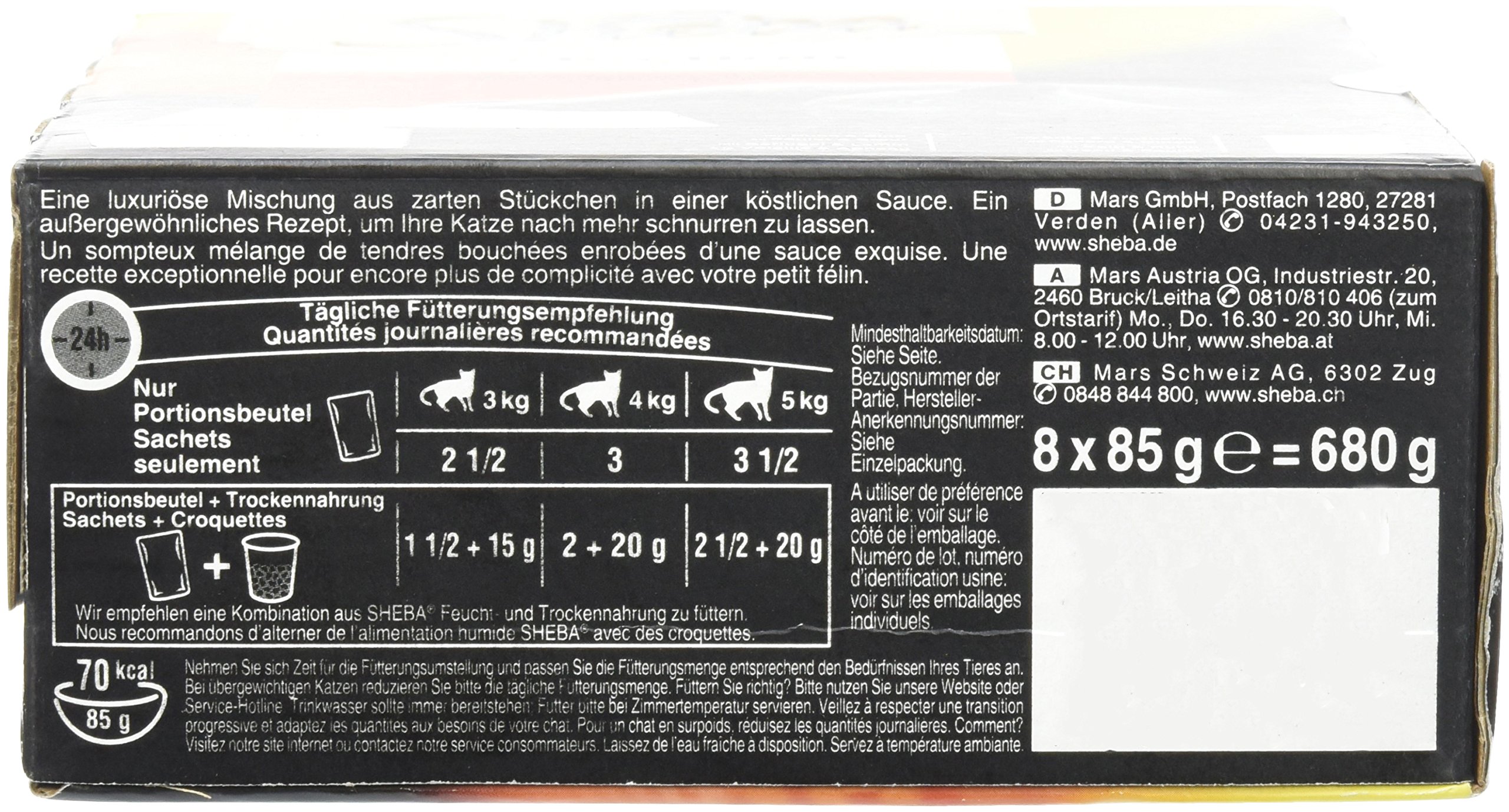 Sheba Delikates Duo Nassfutter Sauce 6x85 g Fleisch Fisch
