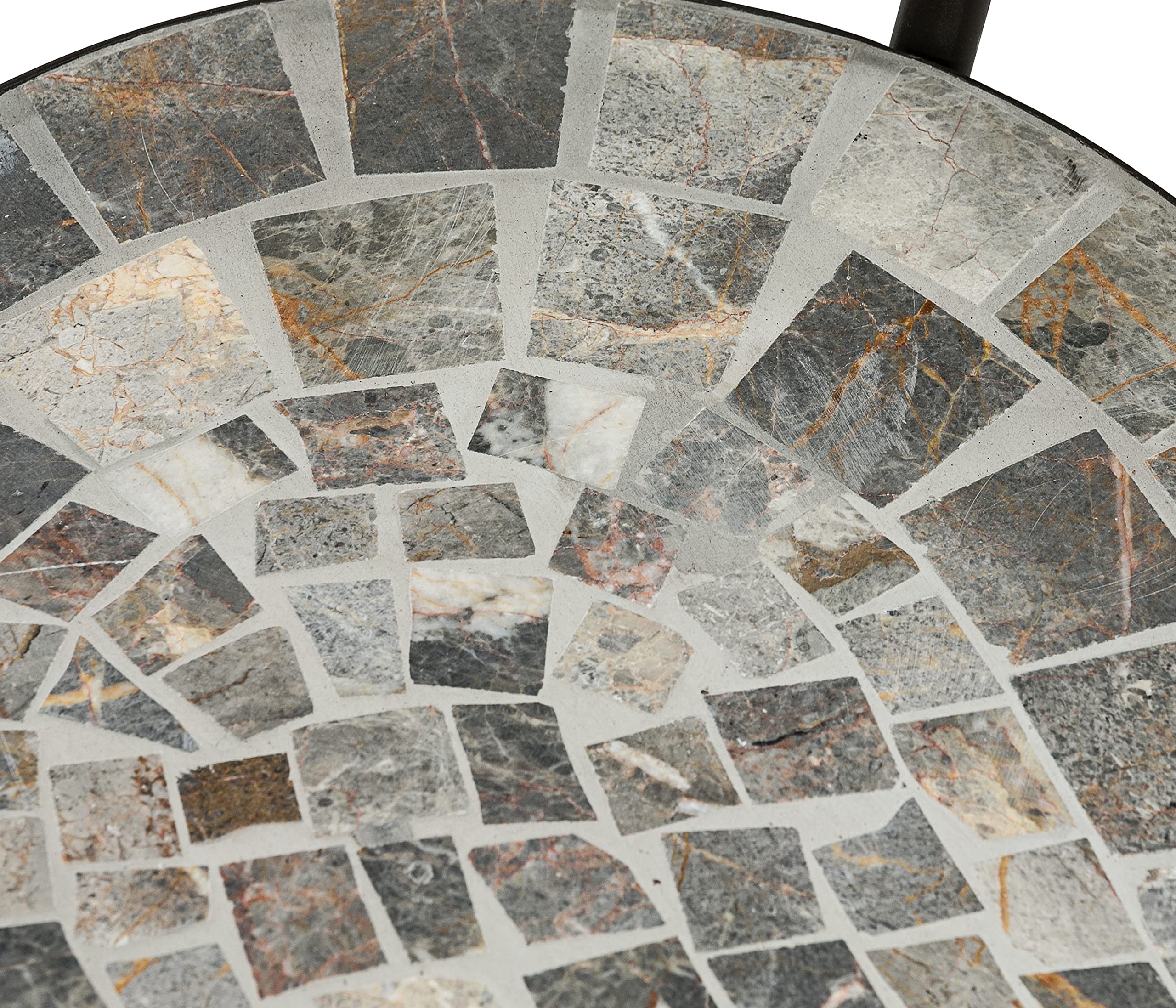 Dehner Grazia Gartenstuhl Mosaik Eisen 84 cm braun pflegeleicht