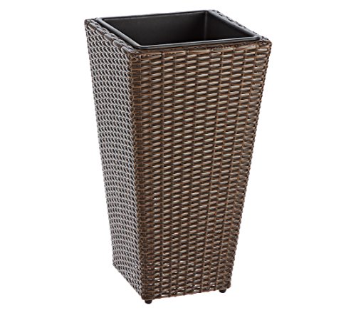 Dehner Alicante Pflanztopf 55x30x30 cm Polyrattan braun