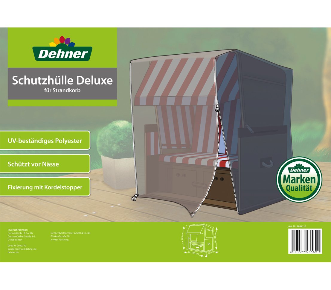Dehner Deluxe Schutzhülle Strandkorb 230 cm anthrazit