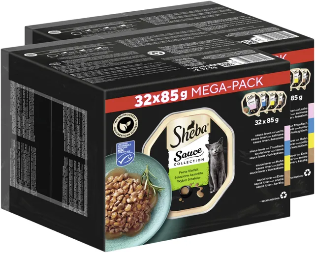 Sheba Sauce Collection Sauce Lover Nassfutter 64x85g Mix