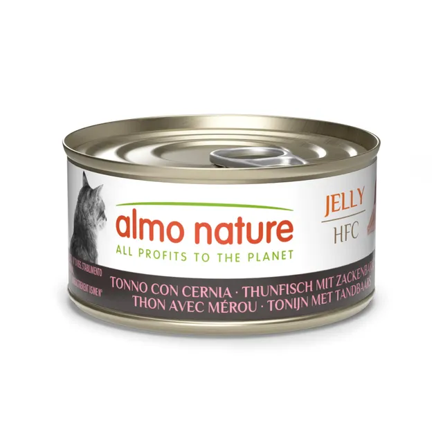 Almo Nature HFC Jelly Nassfutter Thunfisch Zackenbarsch 70g 24er