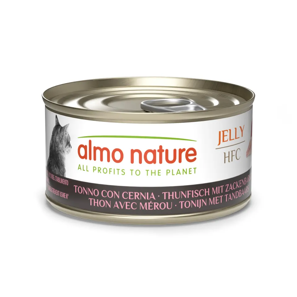 Almo Nature HFC Jelly Nassfutter Thunfisch Zackenbarsch 70g 24er
