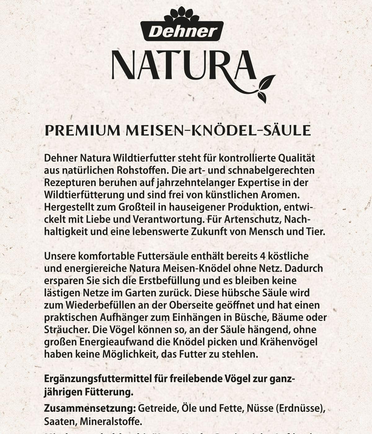 Dehner Natura Meisenknödelring Metall Ø24,5cm 10 Knödel