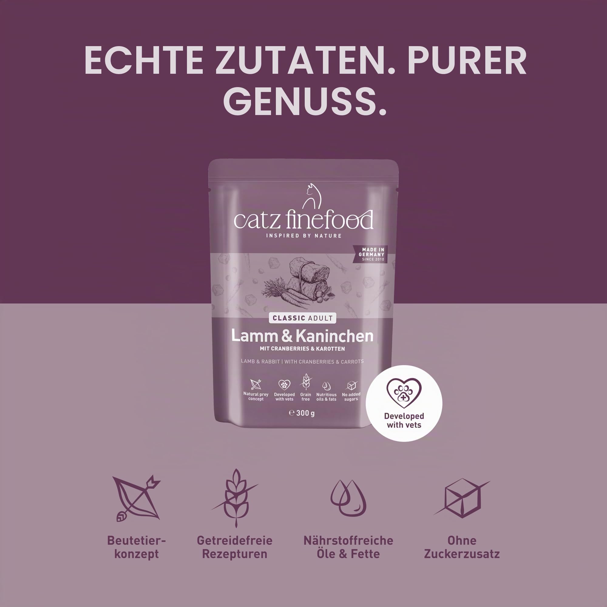 catz finefood No 11 Nassfutter Lamm Kaninchen 6x300g