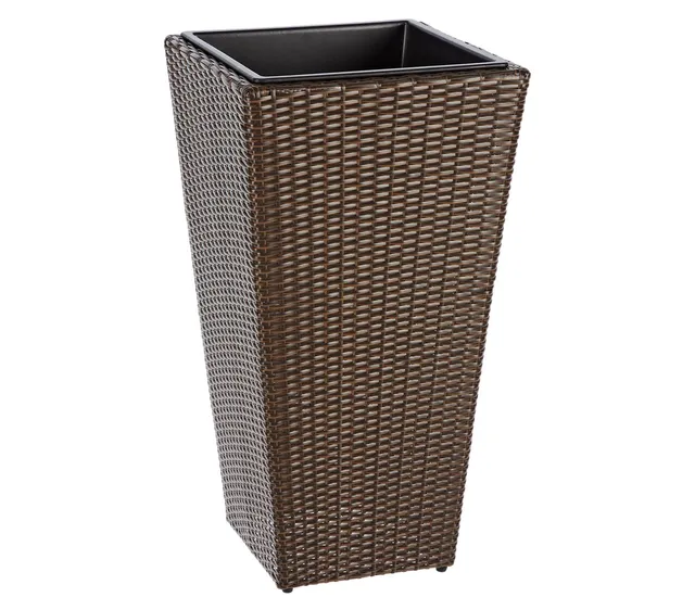 Dehner Alicante Pflanztopf braun 75x40x40 cm Polyrattan