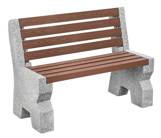 Dehner Gartenbank 2-Sitzer grau braun 114x75x52 cm Granit
