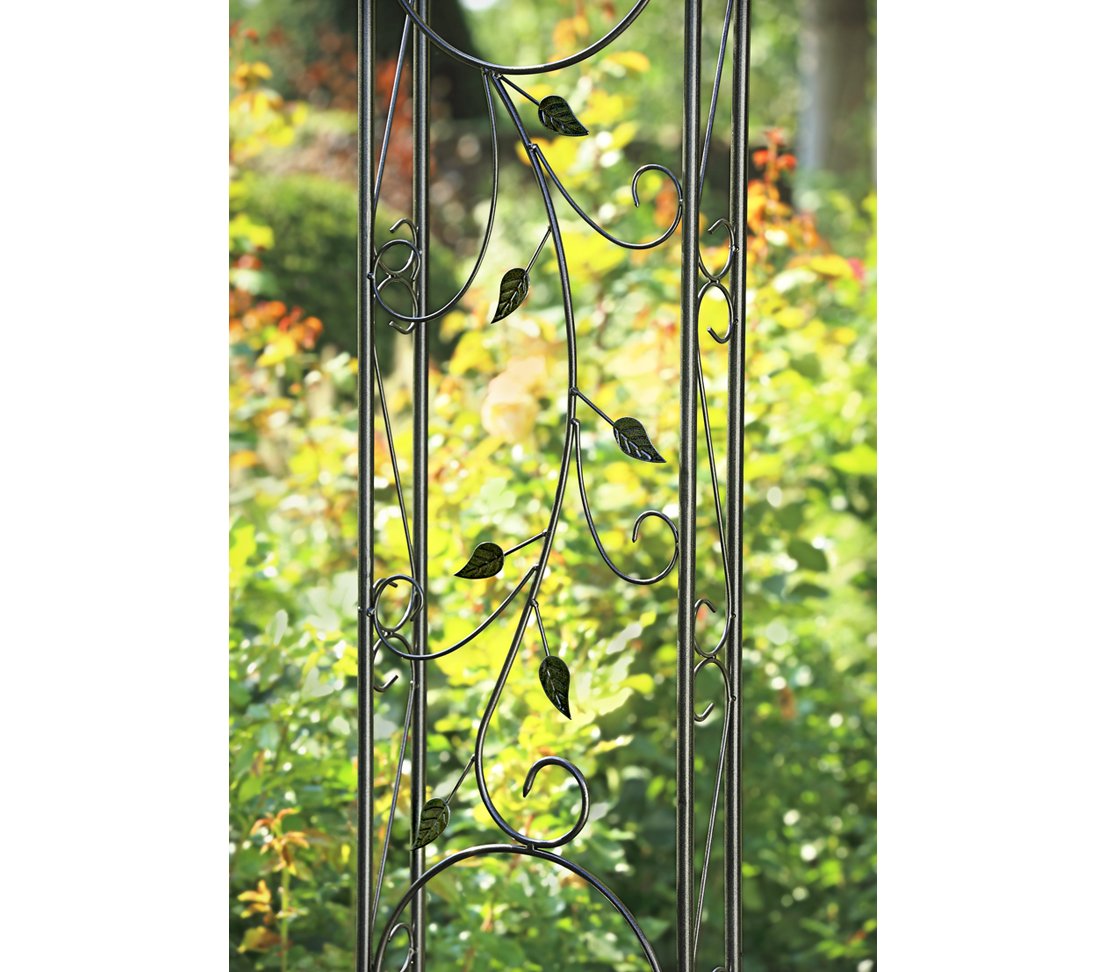 Dehner Cornwall Rosenbogen Metall 236x118cm dunkelgrau