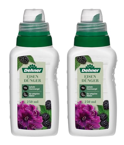 Dehner Premium Eisendünger flüssig 2x250 ml gegen Gelbfärbung