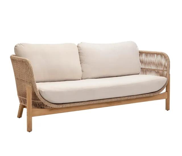 Dehner Portofino 2-Sitzer Gartensofa Teak Natur