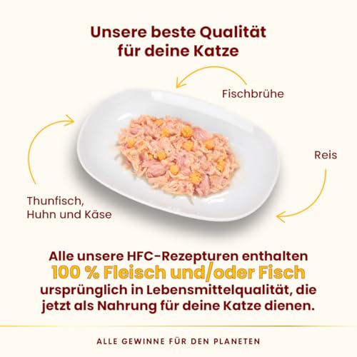 Almo Nature HFC Natural Thunfisch-Huhn Nassfutter 24x70g Käse