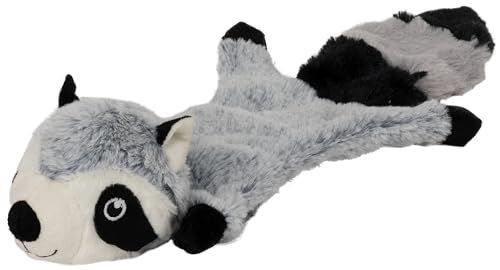 Dehner Wild Nature Flat Racoon Hundespielzeug 46 cm Knister