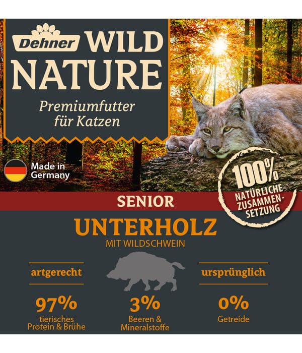 Dehner Wild Nature Unterholz Nassfutter Wildschwein 16x100 g