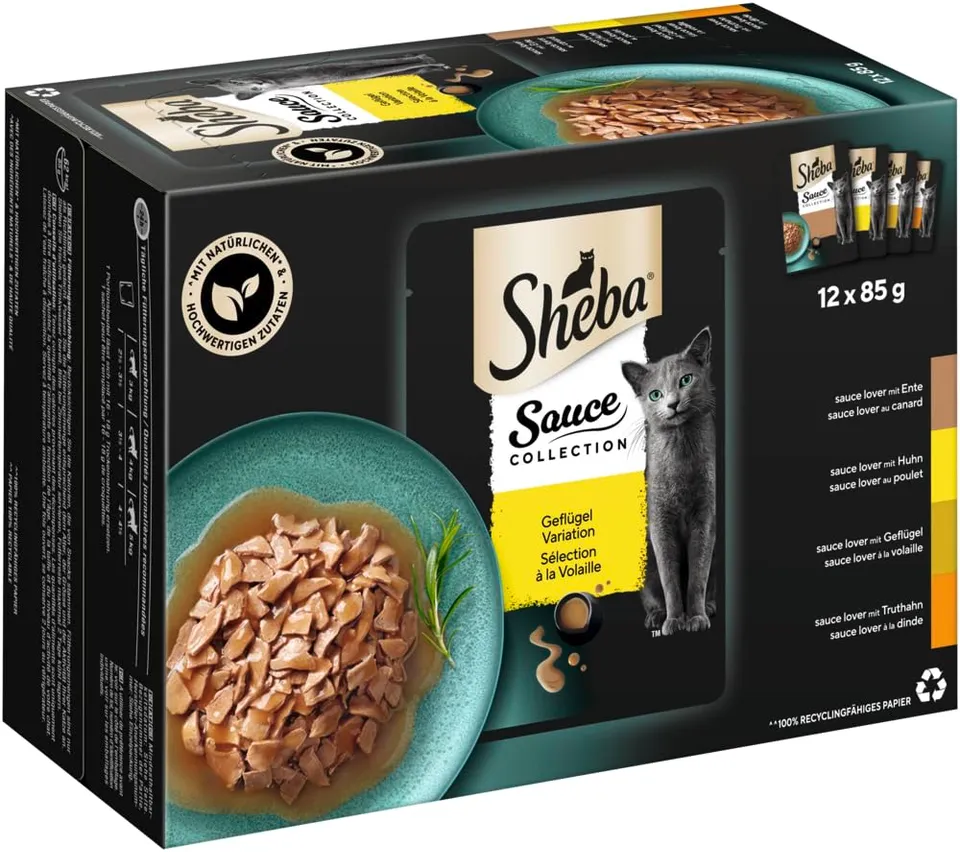 Sheba Sauce Collection Nassfutter Geflügel 12x85g Beutel