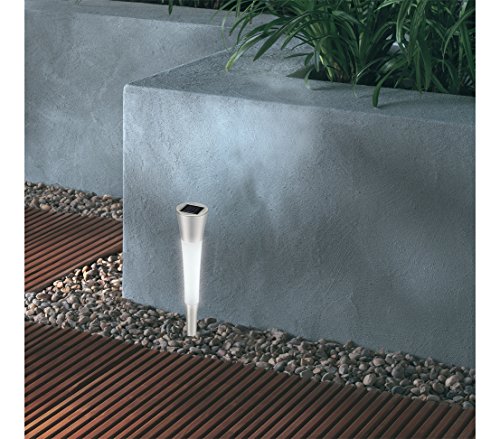Dehner Living Solar Fackelleuchte 78 cm silber