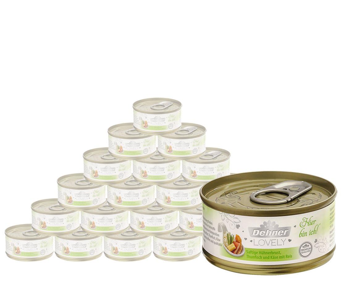 Dehner Lovely Adult Nassfutter Hühnerschenkel Reis 24x70g zart