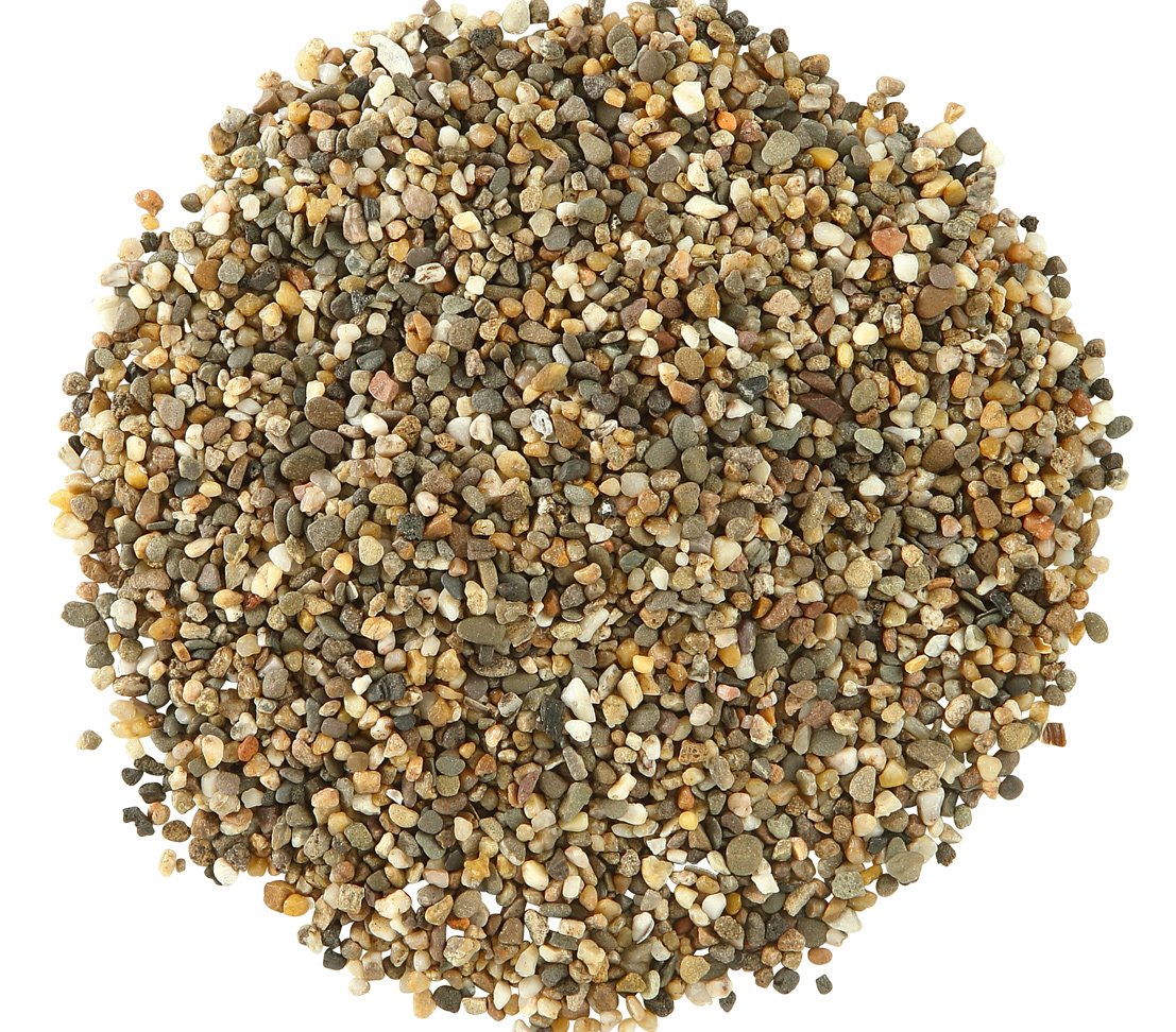 Dehner Aqua Aquarienkies Bodengrund 5 kg 2-4 mm grau-braun