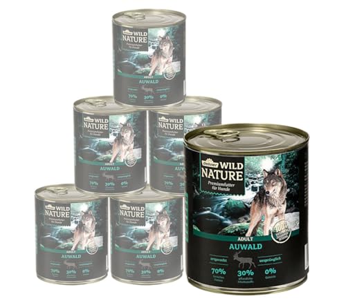 Dehner Wild Nature Auwald Nassfutter Wild 6x800g getreidefrei