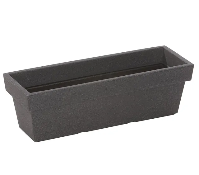 Dehner Gartencenter Mailand Blumenkasten 60cm anthrazit Kunststoff