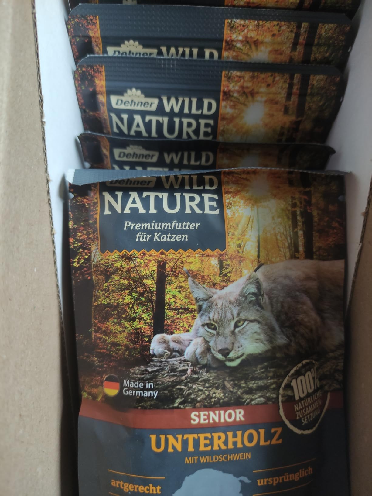 Dehner Wild Nature Unterholz Nassfutter Wildschwein 16x85g senior