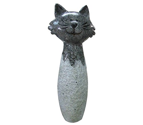Dehner Premium Lovely Zaunfigur Kater Polyresin 4er grau
