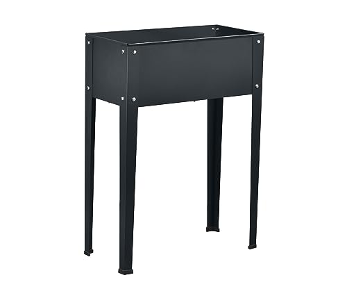 Dehner Hochbeet Münster Hochbeet dunkelgrau 80x57x27 cm Stahl