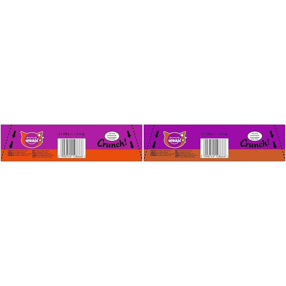 Whiskas Trio Crunchy Katzensnack Geflügel 6x55 g Mix