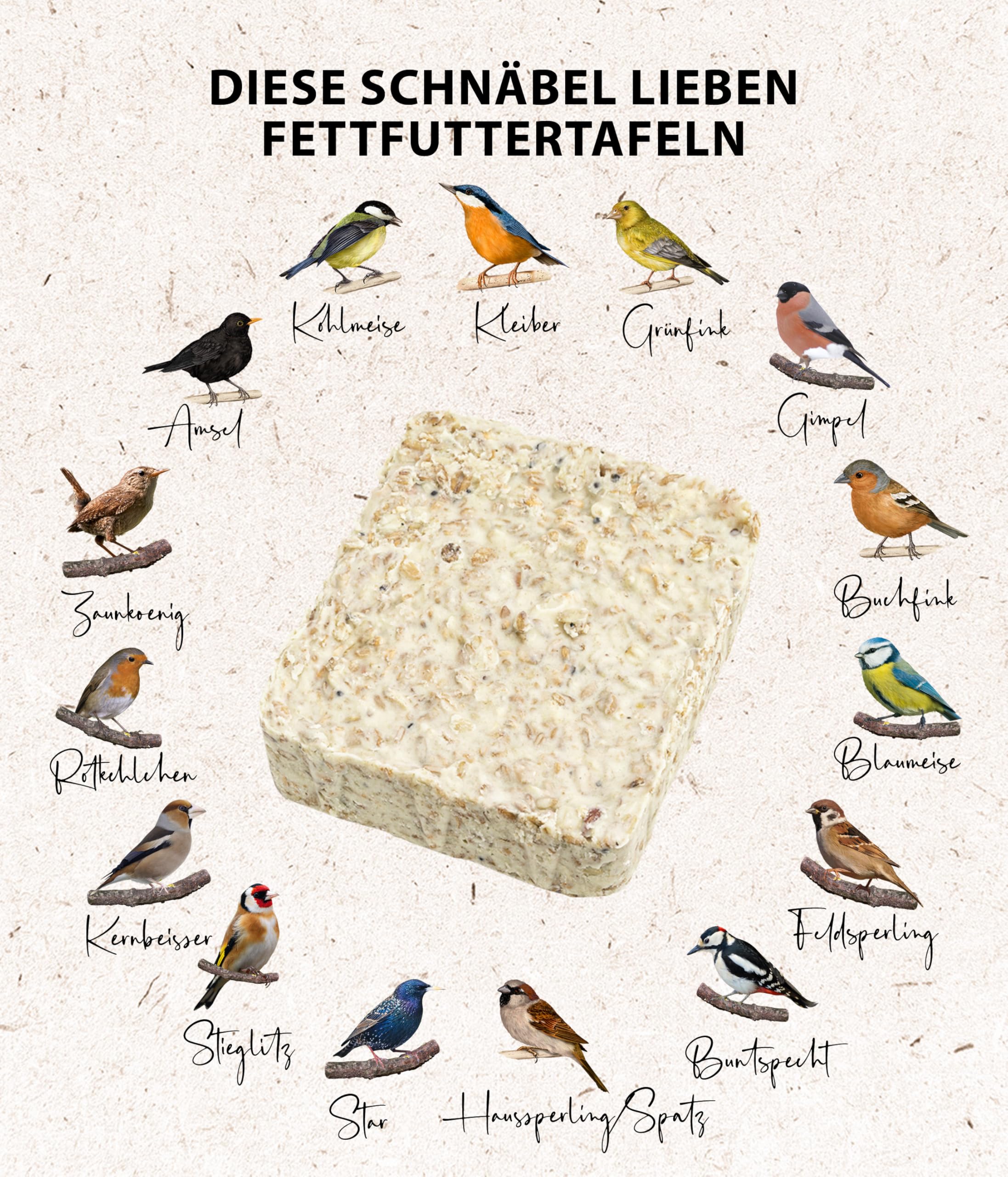 Dehner Natura Wildvogelfutter-Tafeln Erdnuss 12x300g Fett