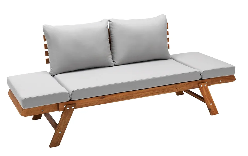 Dehner Macao Gartensofa braun-grau 196 cm Akazie