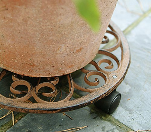Dehner Rolluntersetzer Gusseisen edelrost Ø 29 cm