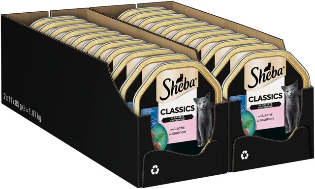 Sheba Classics Nassfutter mit Lachs 22x85g Schale