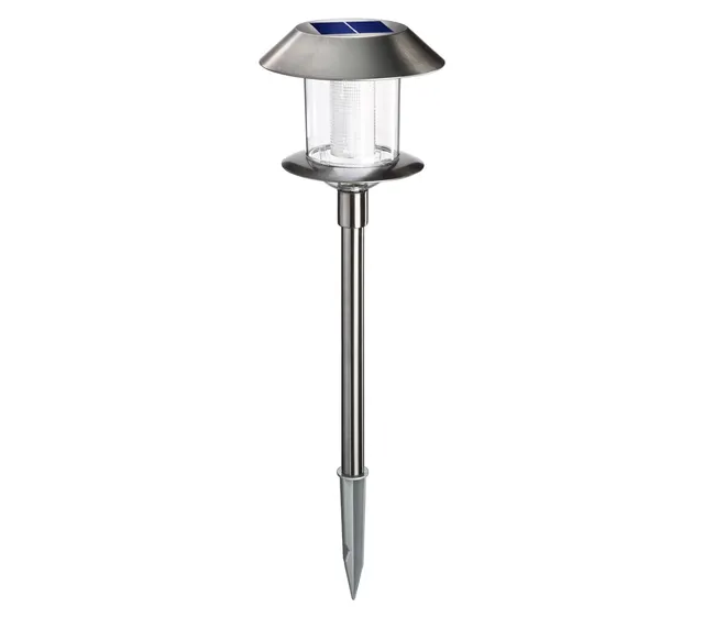 Dehner Living Swing Solarleuchte silber 36 cm weiß LED