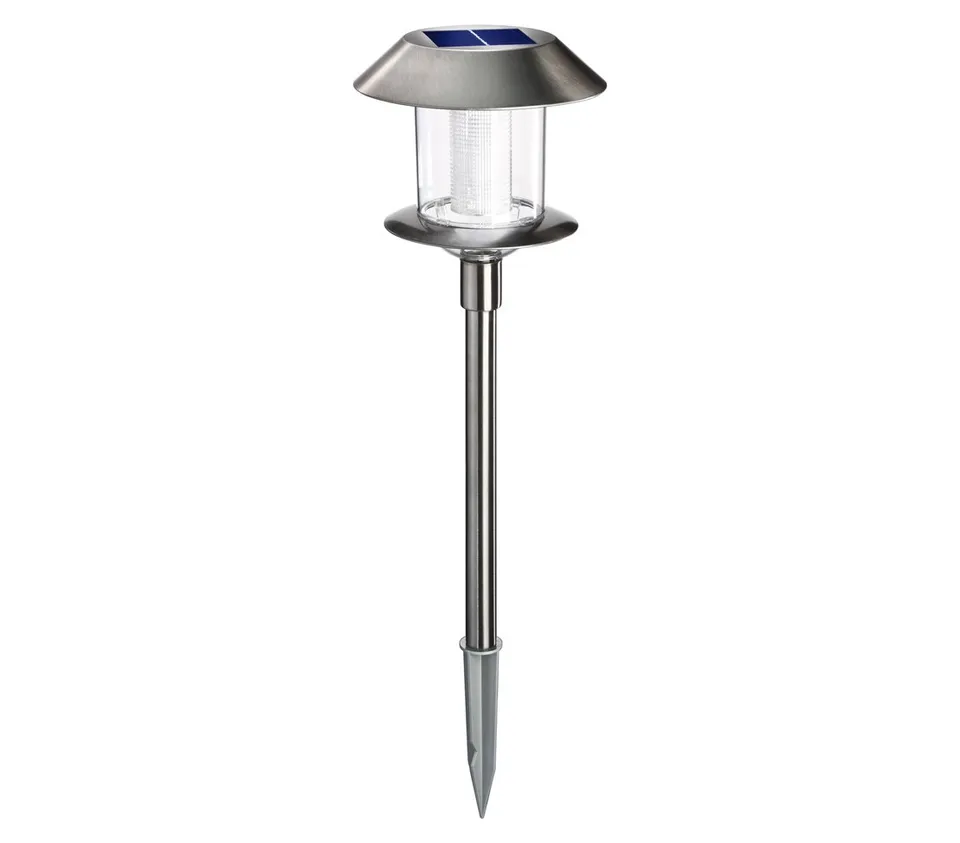 Dehner Living Swing Solarleuchte silber 36 cm weiß LED