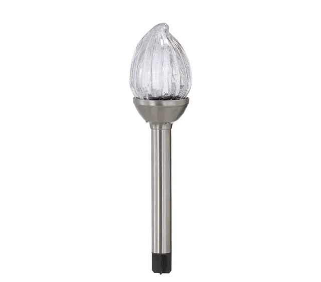 Dehner Solar Glasfackel 37cm Edelstahl Glas