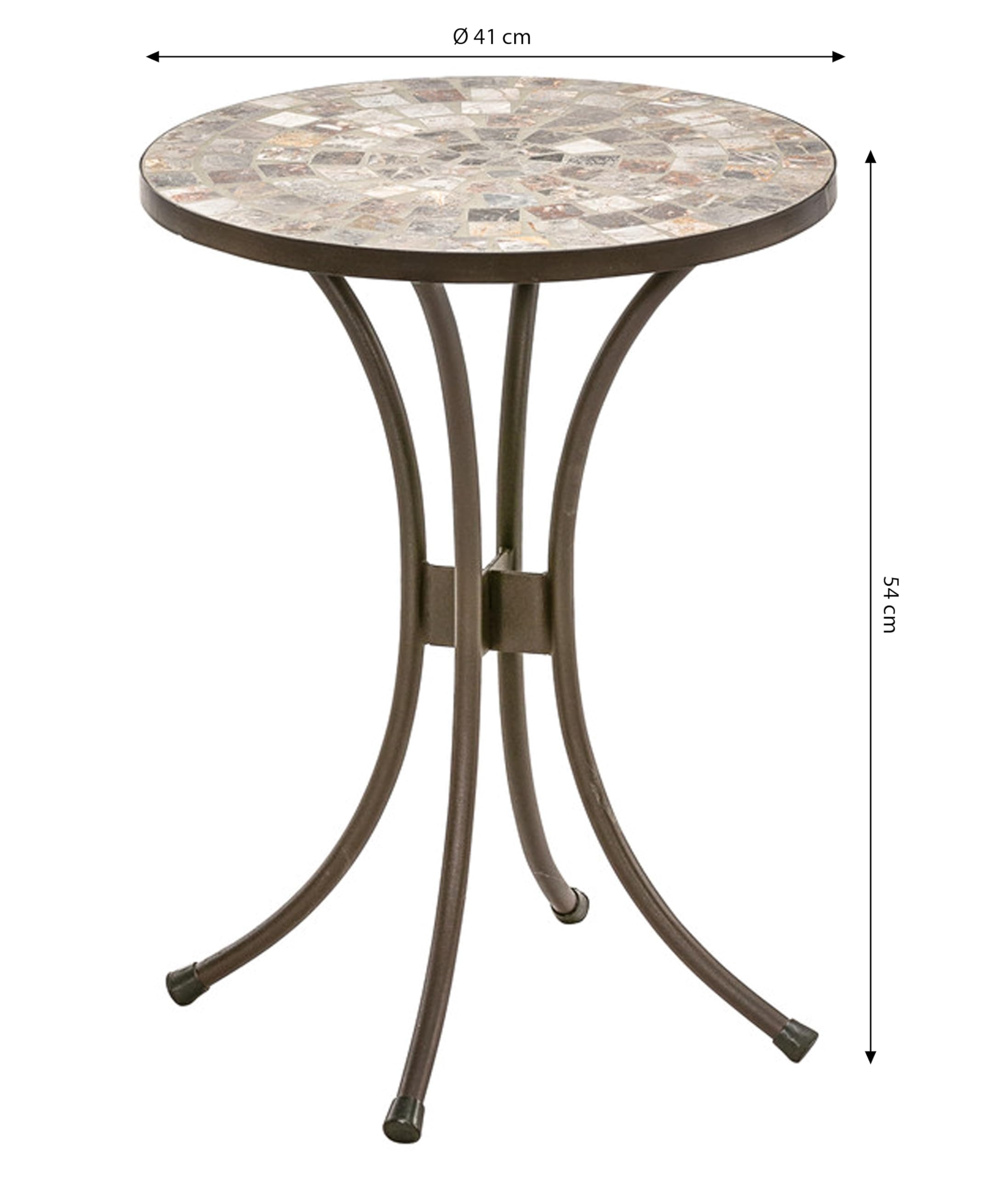 Dehner Grazia Blumenhocker Mosaik Ø40 cm braun-grau