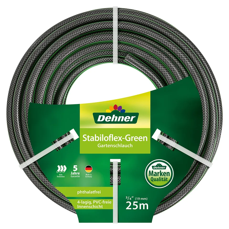Dehner Stabiloflex Gartenschlauch 25 m 19 mm flexibel