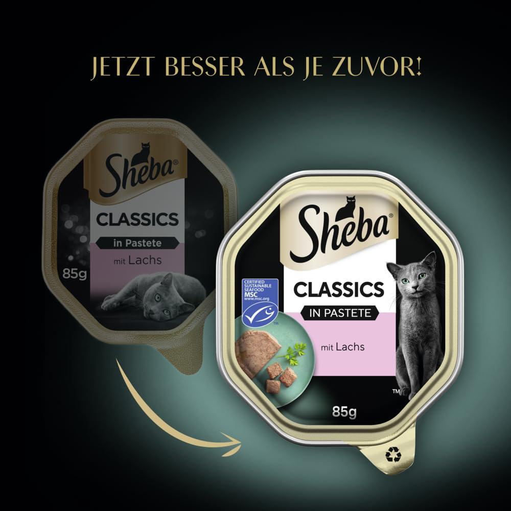 Sheba Classics Nassfutter mit Lachs 22x85g Schale
