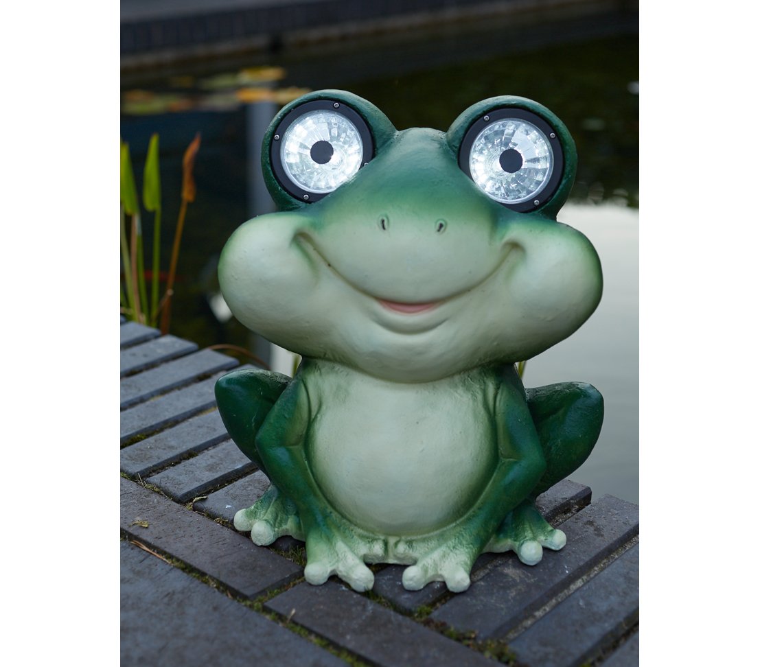 Dehner Dekofigur Solarleuchte Frosch Fridolin grün 31,7cm