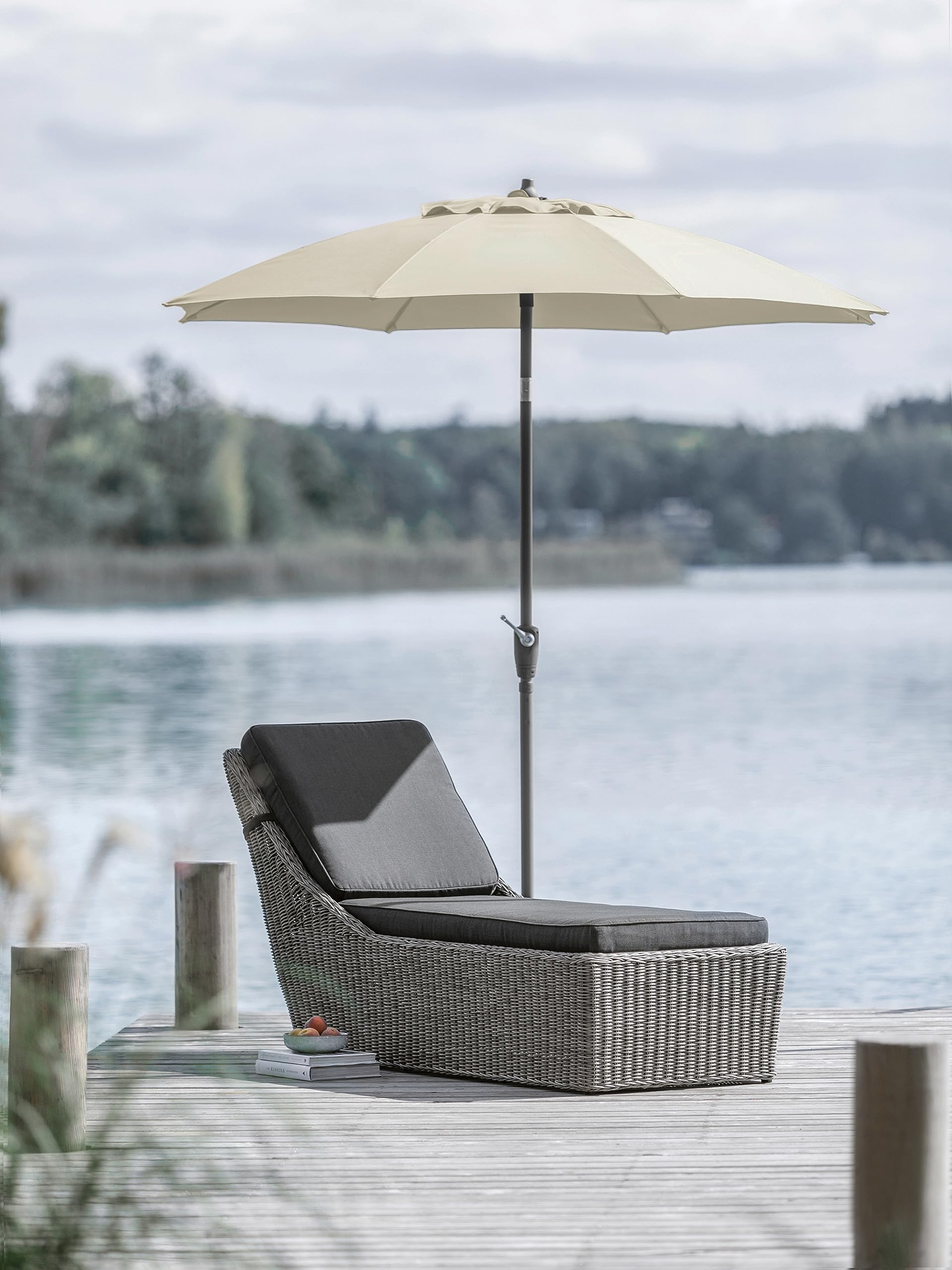 Dehner Kos Sonnenschirm rund 220 cm beige