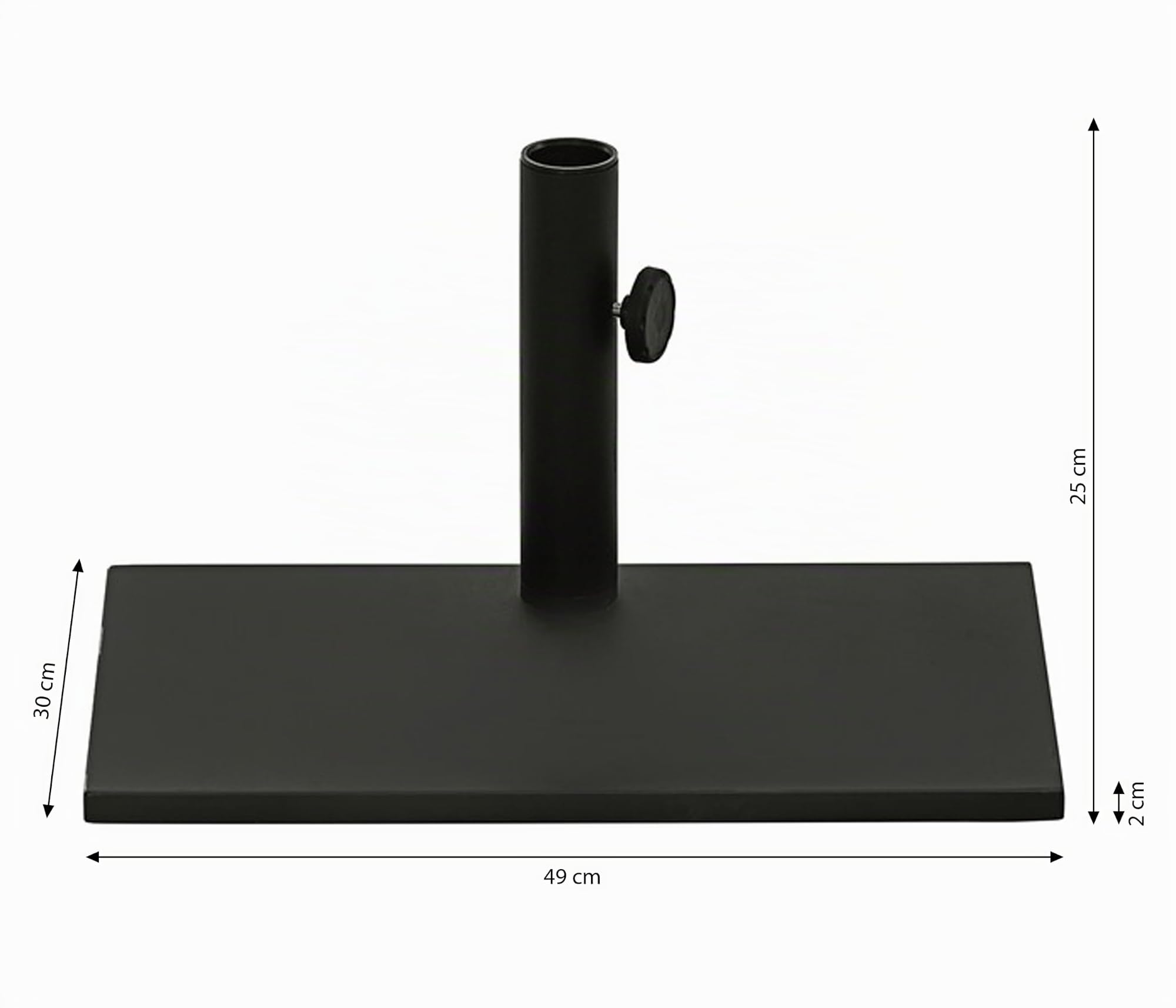 Dehner Schirmständer Metall schwarz 20 kg eckig