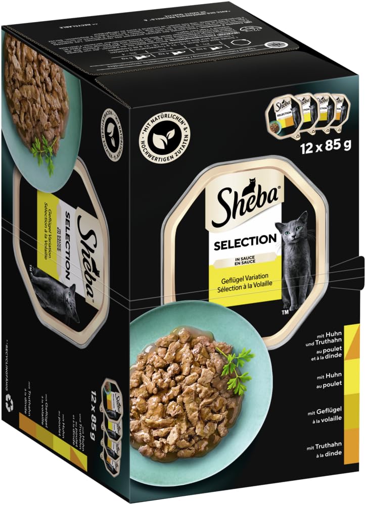 Sheba Selection in Sauce Nassfutter Geflügel 12x85g Schale